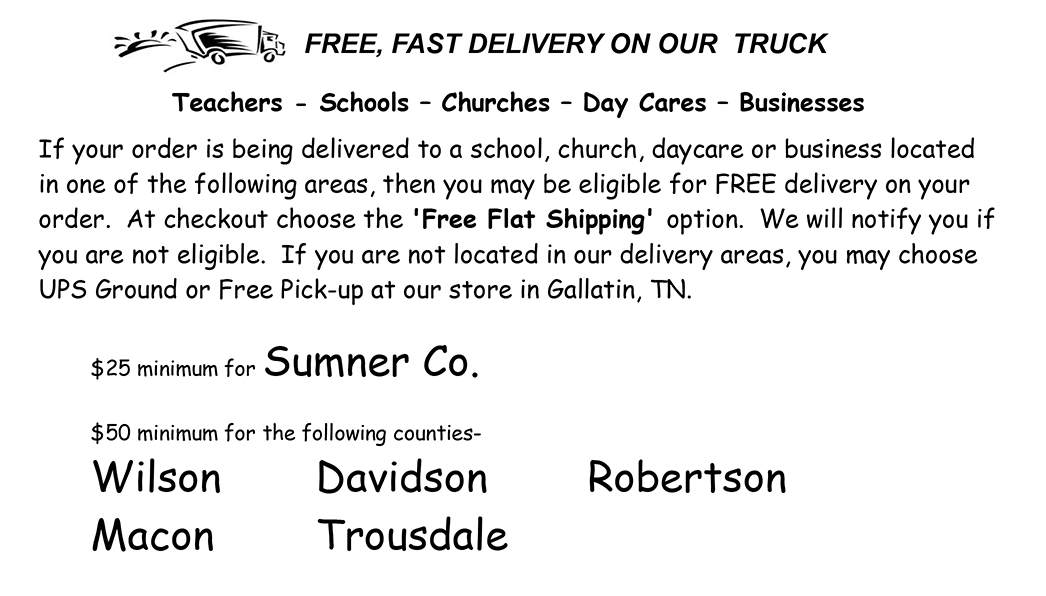 Free Delivery Schedule